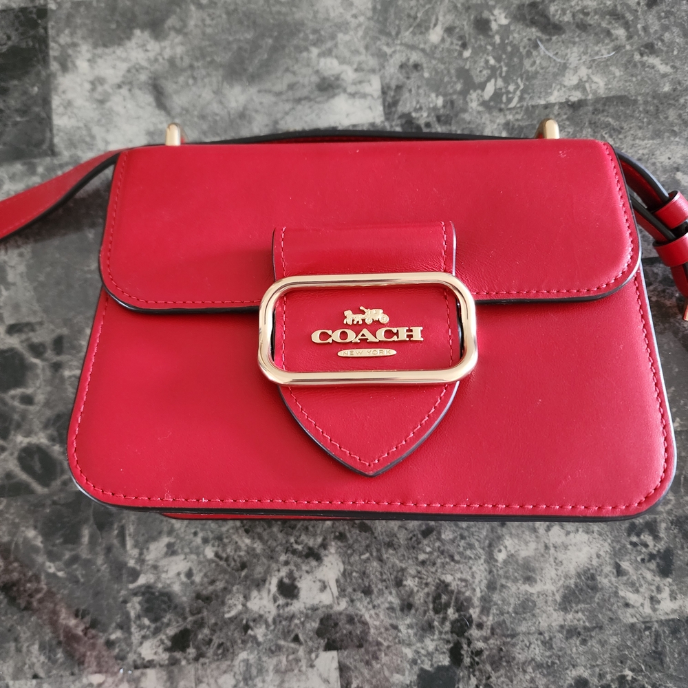 Coach Red Leather Crossbody Bag
